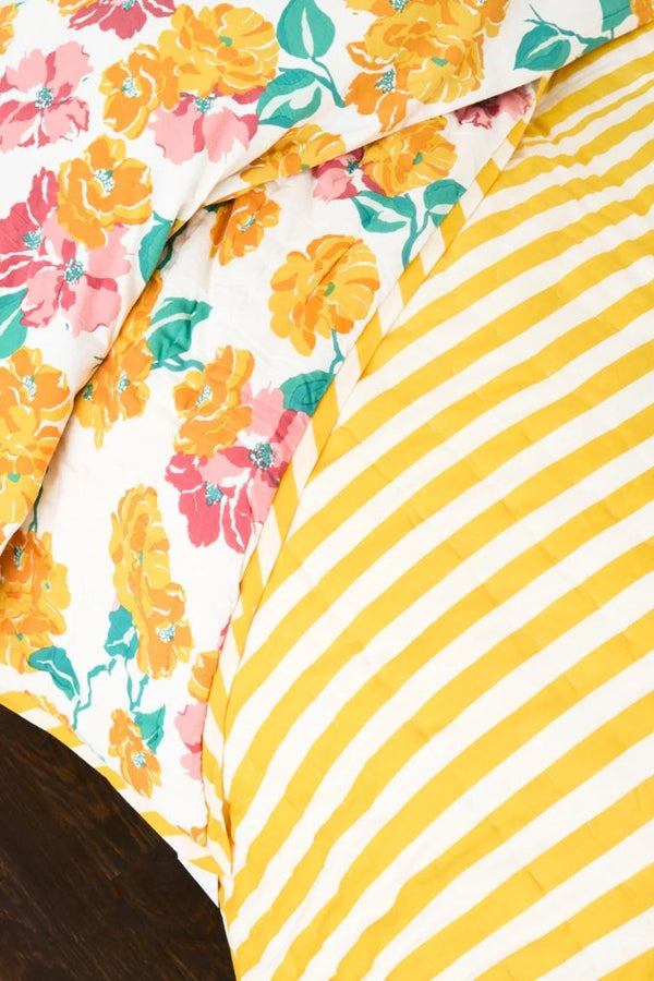 Plaid réversible 'Rose Flower' | LUCAS DU TERTRE