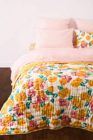 Plaid réversible 'Rose Flower' | LUCAS DU TERTRE