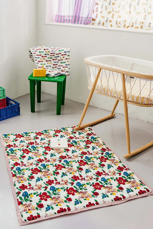 Tapis d'éveil / Plaid réversible 'Hibiscus' | LUCAS DU TERTRE