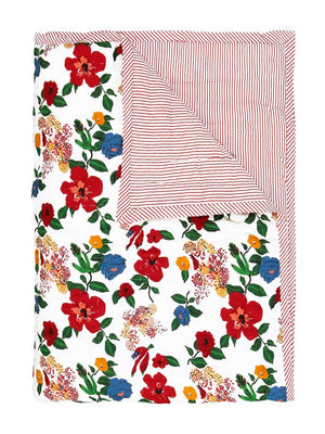 Tapis d'éveil / Plaid réversible 'Hibiscus' | LUCAS DU TERTRE