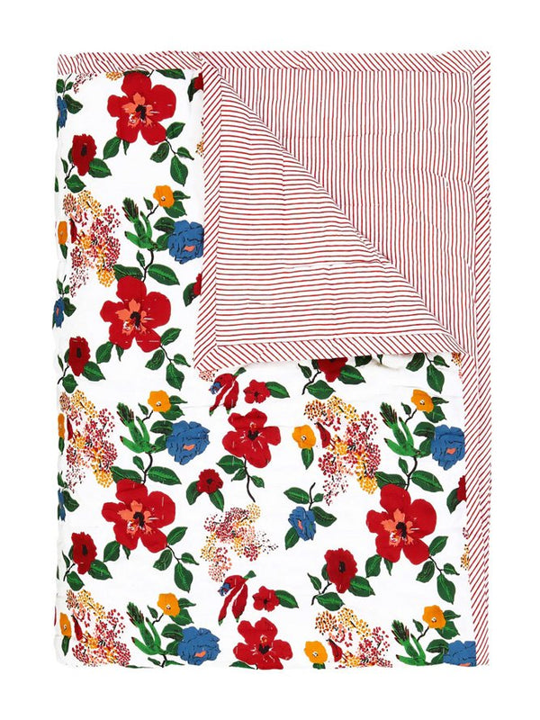 Tapis d'éveil / Plaid réversible 'Hibiscus' | LUCAS DU TERTRE