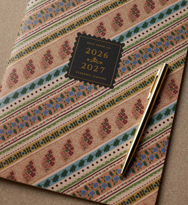 Planner hebdomadaire 2026-2027 souple 12 mois ‘Paisley' | RIFLE PAPER CO