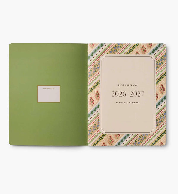 Planner hebdomadaire 2026-2027 souple 12 mois ‘Paisley' | RIFLE PAPER CO