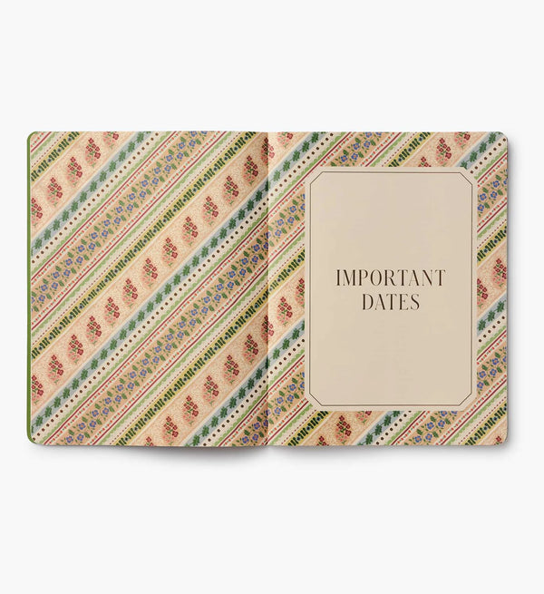 Planner hebdomadaire 2026-2027 souple 12 mois ‘Paisley' | RIFLE PAPER CO