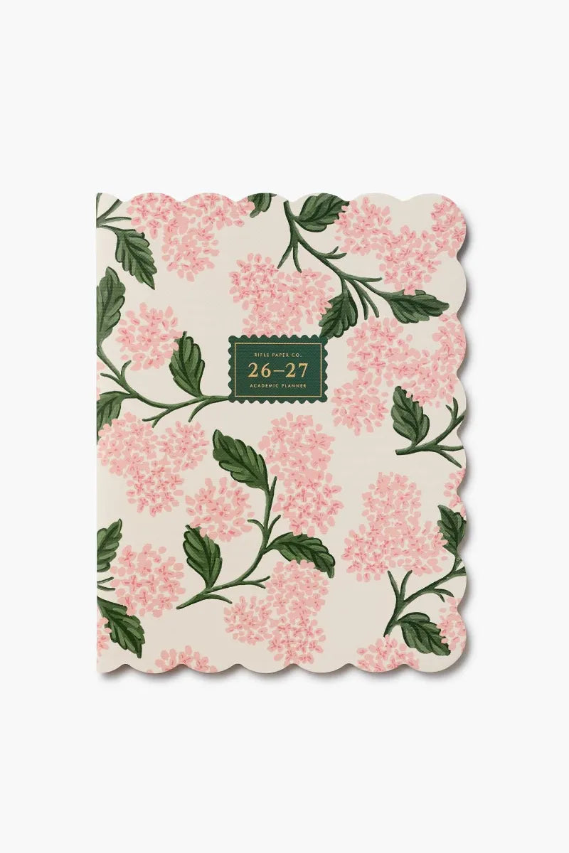 Planner hebdomadaire 2026-2027 souple 12 mois ‘Pink Hydrangea' | RIFLE PAPER CO