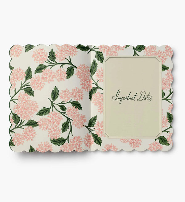 Planner hebdomadaire 2026-2027 souple 12 mois ‘Pink Hydrangea' | RIFLE PAPER CO