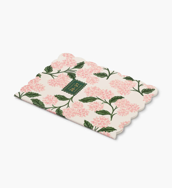 Planner hebdomadaire 2026-2027 souple 12 mois ‘Pink Hydrangea' | RIFLE PAPER CO