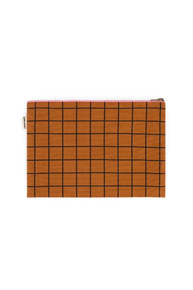 Pochette ‘Lili’ Check Ginger | ROSE IN APRIL
