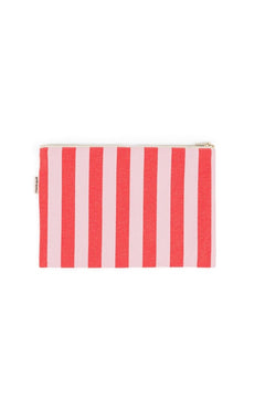 Pochette 'Lili' Rayures Candy pink / Rouge | ROSE IN APRIL