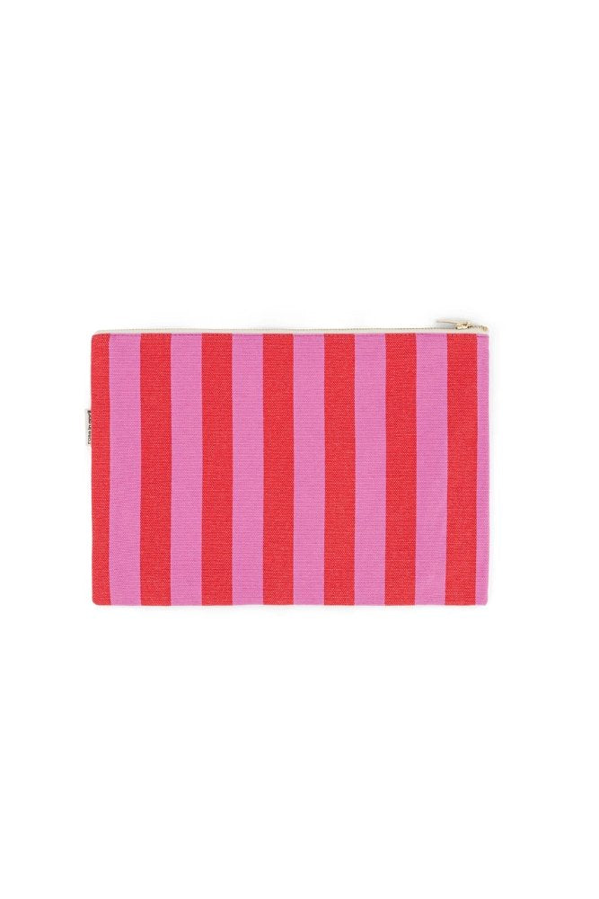 Pochette 'Lili' Rayures Orchidée / Rouge | ROSE IN APRIL