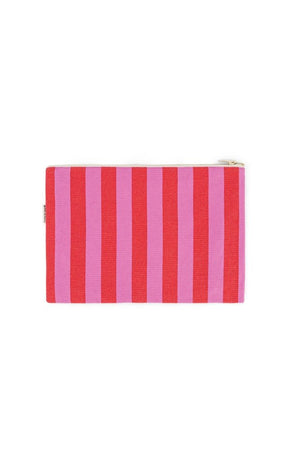 Pochette 'Lili' Rayures Orchidée / Rouge | ROSE IN APRIL