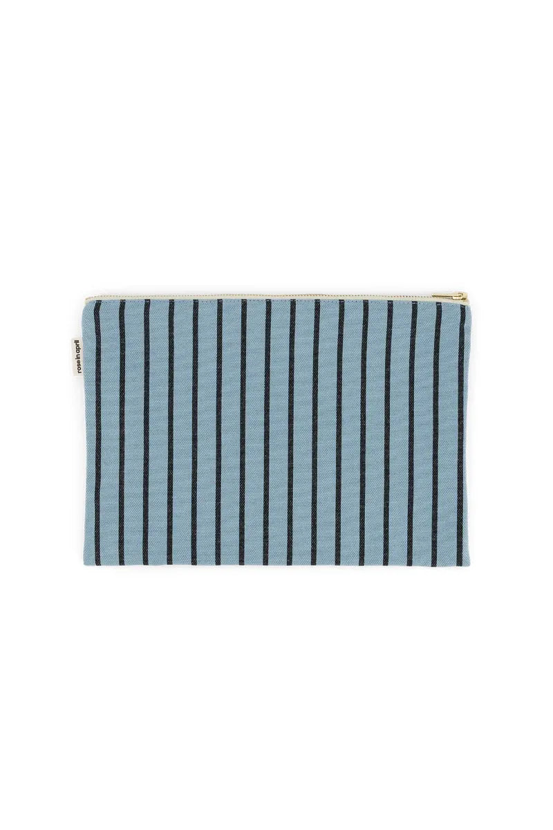 Pochette ‘Lili’ Rayures Tennis Blue sky | ROSE IN APRIL