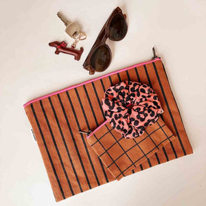 Pochette ‘Lili’ Rayures Tennis Ginger | ROSE IN APRIL