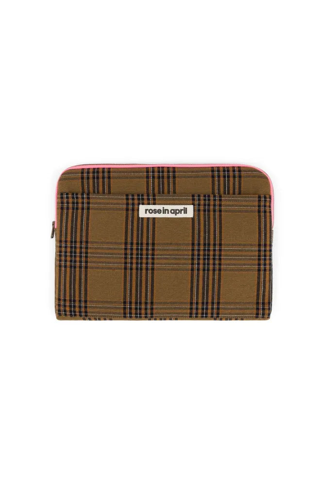 Housse d'ordinateur 'Octave' 13-14" Carreaux tartan | ROSE IN APRIL