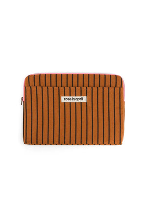 Housse d'ordinateur 'Octave' 13-14" Rayures Tennis Ginger | ROSE IN APRIL