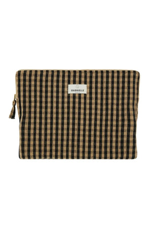 Pochette d'ordinateur Vichy café | GABRIELLE