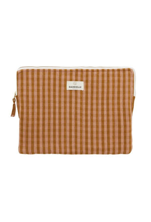 Pochette d'ordinateur Vichy glaise | GABRIELLE