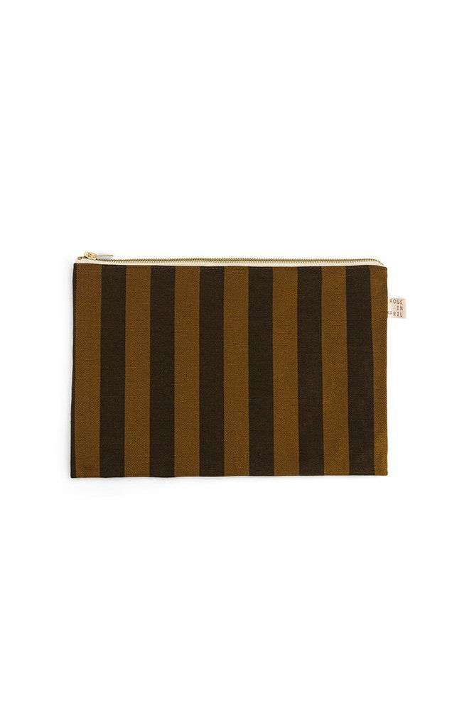 Pochette 'Lili' Rayures Cumin | ROSE IN APRIL