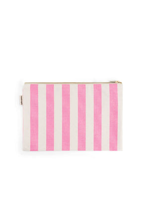 Pochette 'Lili' Rayures Rose néon | ROSE IN APRIL