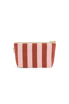 Pochette 'Sofia' Rayures Brick / Chamallow | ROSE IN APRIL