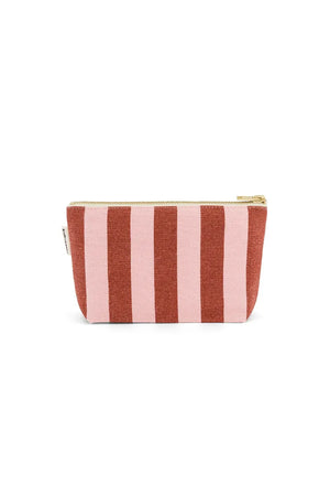 Pochette 'Sofia' Rayures Brick / Chamallow | ROSE IN APRIL