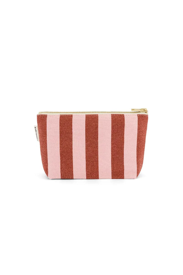 Pochette 'Sofia' Rayures Brick / Chamallow | ROSE IN APRIL