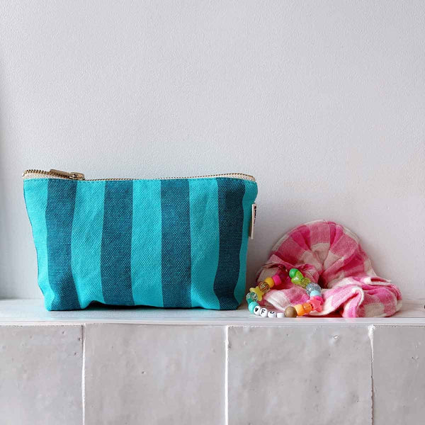 Pochette 'Sofia' Rayures Capri / Tahitian | ROSE IN APRIL