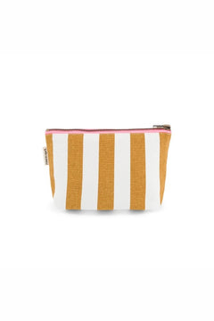 Pochette 'Sofia' Rayures Caramel / Ecru | ROSE IN APRIL