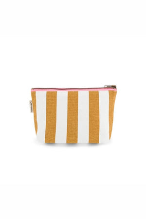 Pochette 'Sofia' Rayures Caramel / Ecru | ROSE IN APRIL
