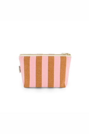Pochette 'Sofia' Rayures Caramel / Strawberry | ROSE IN APRIL