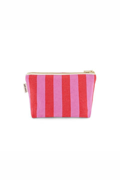 Pochette 'Sofia' Rayures Orchidée / Rouge | ROSE IN APRIL