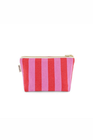 Pochette 'Sofia' Rayures Orchidée / Rouge | ROSE IN APRIL