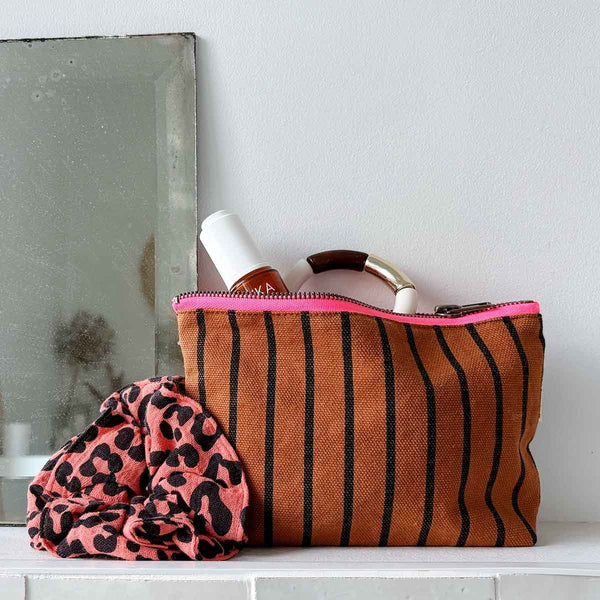 Pochette 'Sofia' Rayures Tennis Ginger | ROSE IN APRIL