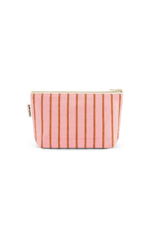 Pochette 'Sofia' Rayures Tennis Pecan / Strawberry  | ROSE IN APRIL
