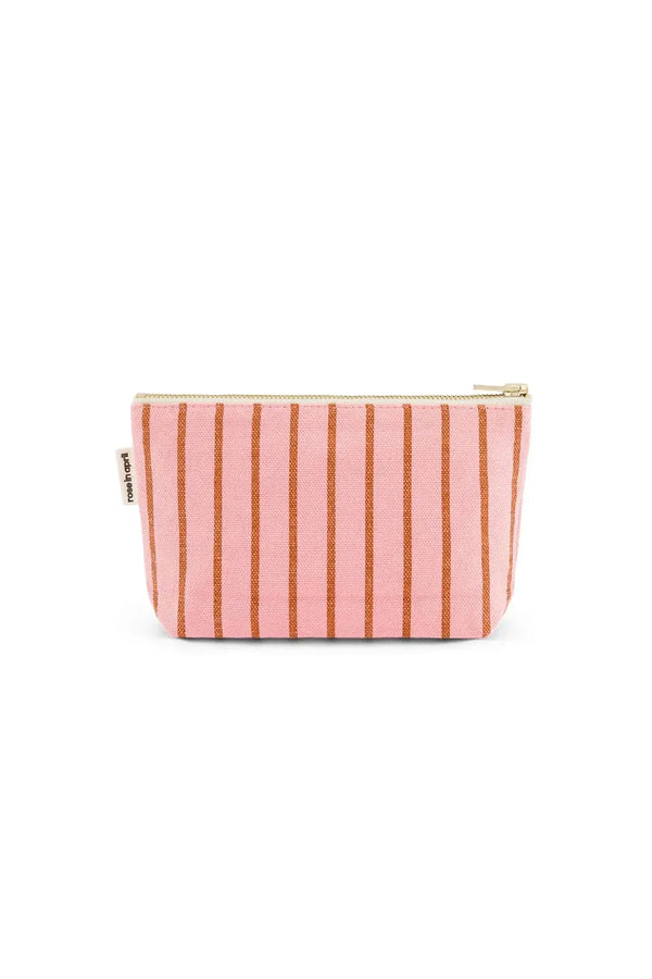 Pochette 'Sofia' Rayures Tennis Pecan / Strawberry  | ROSE IN APRIL