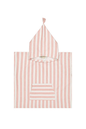 Poncho de bain 'Suzon' Rayures Rose | ROSE IN APRIL