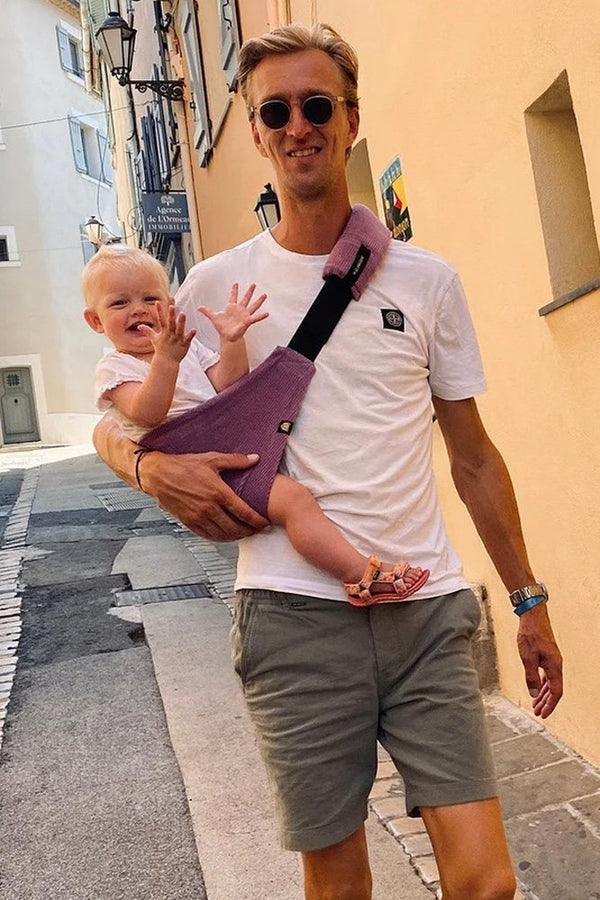 Porte-bébé Velours côtelé Lilas | WILDRIDE
