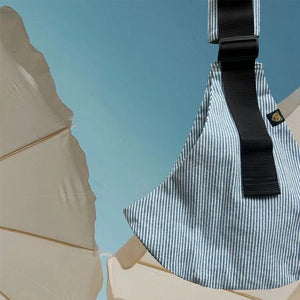 Porte-bébé Rayures Denim clair | WILDRIDE