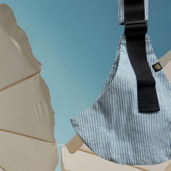 Porte-bébé Rayures Denim clair | WILDRIDE