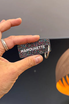 Porte-clés pailleté 'Mamounette' Multicolore | PLUS DE LOVE