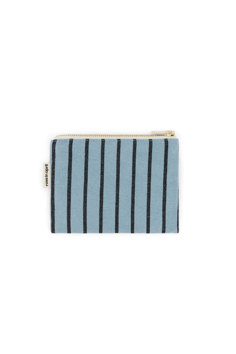 Porte-monnaie 'Marie' Rayures Tennis Blue sky | ROSE IN APRIL