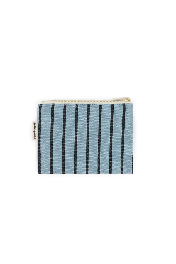 Porte-monnaie 'Marie' Rayures Tennis Blue sky | ROSE IN APRIL