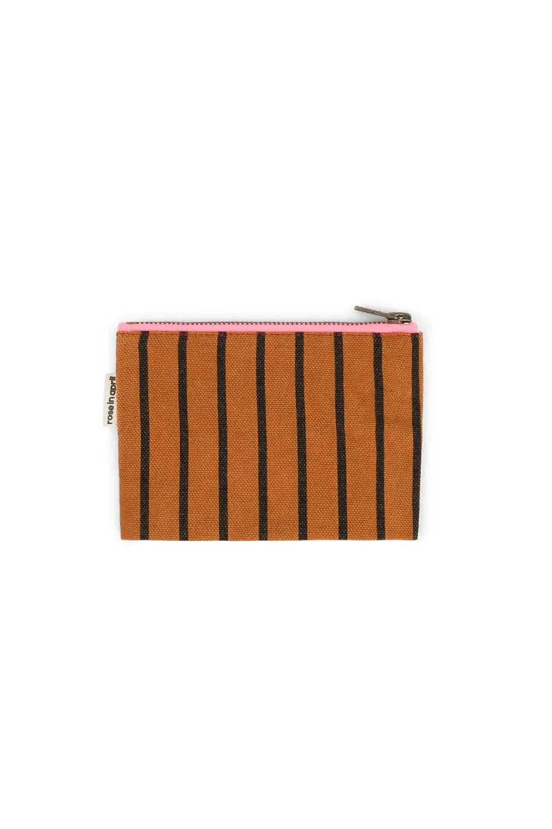 Porte-monnaie 'Marie' Rayures Tennis Ginger | ROSE IN APRIL