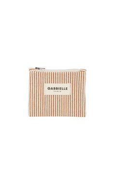 Porte-monnaie Rayures argile | GABRIELLE PARIS