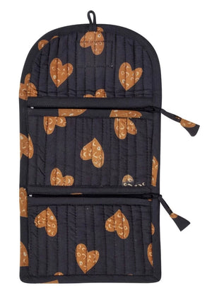 Portefeuille 'Coeur sauvage' Anthracite | BONHEUR DU JOUR