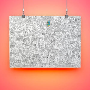 Poster Géant à colorier 'Fun Park' | OMY