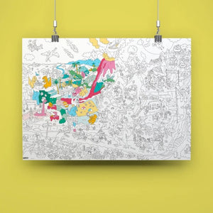 Poster Géant à colorier 'Dinos' | OMY