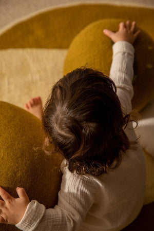 Pouf Pomme XL en laine feutrée | MUSKHANE