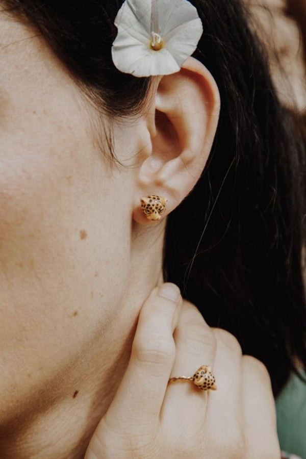 Puces d'oreilles Léopard | NACH BIJOUX