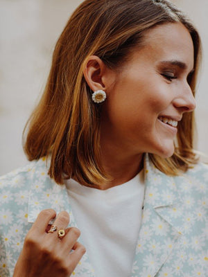 Puces d'oreilles Marguerite | NACH BIJOUX